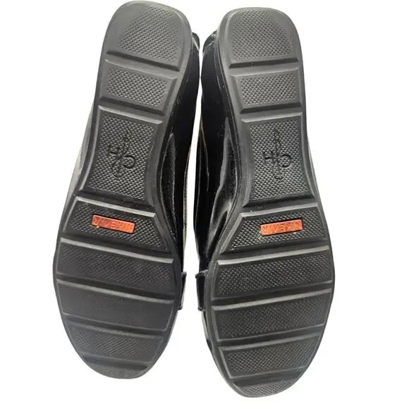 Cole Haan Patent Black Leather Shoes Talia Slip On Gold Hardware Sz 9.5 - Picture 7 of 9